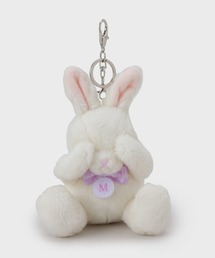 PINK-latte（ピンクラテ）の「【イニシャル】うさぎぬいぐるみチャーム（キーケース/キーアクセサリー）」