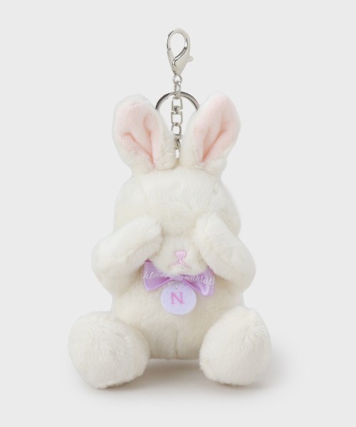 セール】【イニシャル】うさぎぬいぐるみチャーム（キーケース/キー