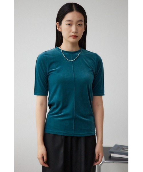 セール】ベロア5分袖トップス（Tシャツ/カットソー）｜AZUL BY MOUSSY