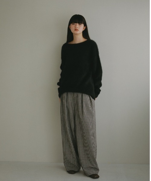 casa fline/幾何パターンニットパンツ CASA FLINE（カーサフライン）の「ハンドクロシェニットパンツ