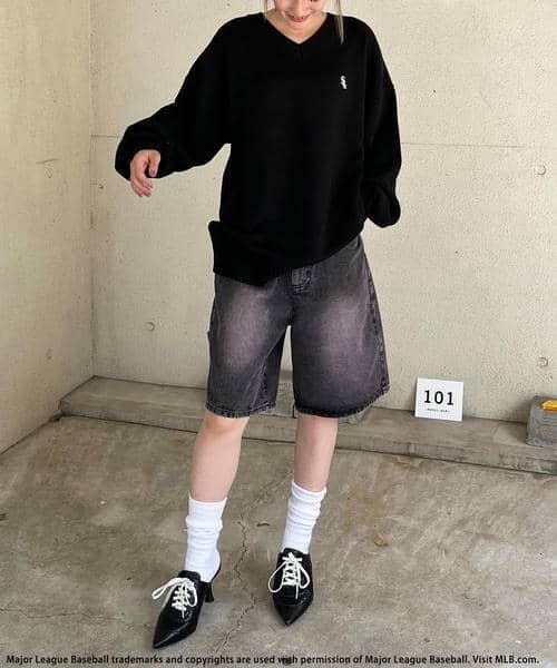 BACK TO THE FIELD（バック トゥー ザ フィールド）の「【MLB】プルオーバーニットトップス（ニット/セーター・レディース・グレー/ブラック/ネイビー・FREE）」の4枚目の写真