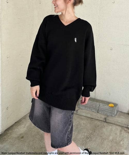 BACK TO THE FIELD（バック トゥー ザ フィールド）の「【MLB】プルオーバーニットトップス（ニット/セーター・レディース・グレー/ブラック/ネイビー・FREE）」の7枚目の写真