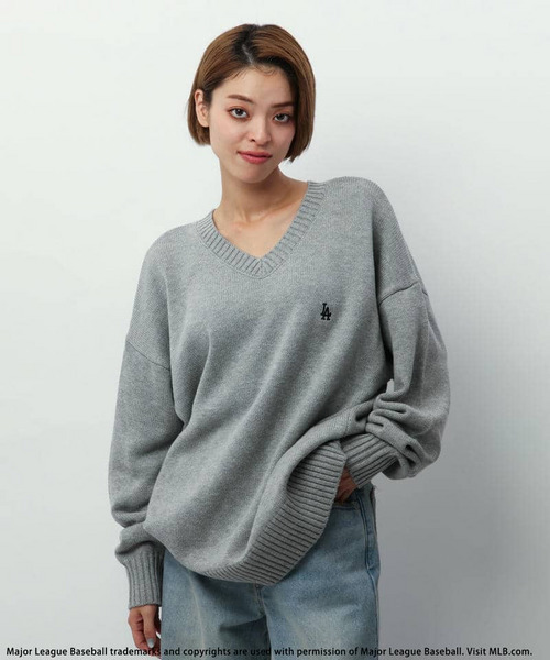 BACK TO THE FIELD（バック トゥー ザ フィールド）の「【MLB】プルオーバーニットトップス（ニット/セーター・レディース・グレー/ブラック/ネイビー・FREE）」の8枚目の写真