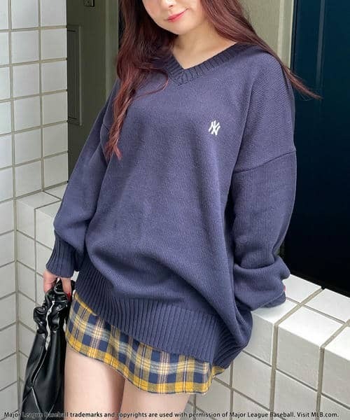 BACK TO THE FIELD（バック トゥー ザ フィールド）の「【MLB】プルオーバーニットトップス（ニット/セーター・レディース・グレー/ブラック/ネイビー・FREE）」の13枚目の写真