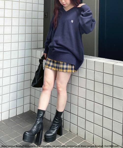 BACK TO THE FIELD（バック トゥー ザ フィールド）の「【MLB】プルオーバーニットトップス（ニット/セーター・レディース・グレー/ブラック/ネイビー・FREE）」の14枚目の写真