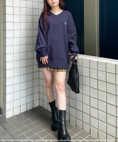 BACK TO THE FIELD（バック トゥー ザ フィールド）の「【MLB】プルオーバーニットトップス（ニット/セーター・レディース・グレー/ブラック/ネイビー・FREE）」の15枚目の写真