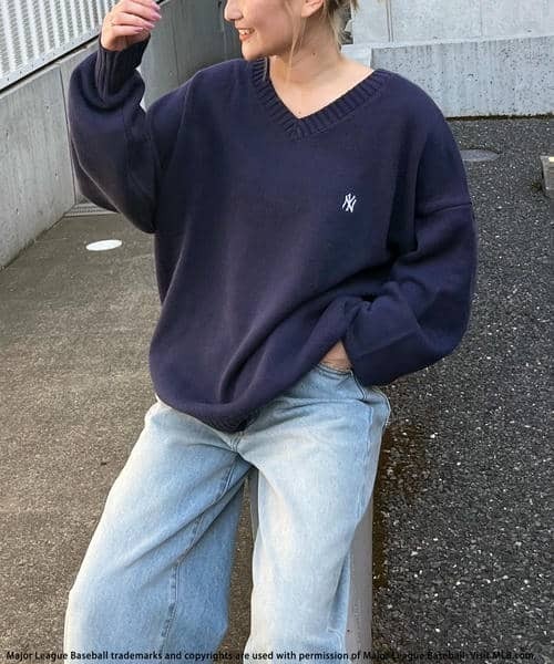 BACK TO THE FIELD（バック トゥー ザ フィールド）の「【MLB】プルオーバーニットトップス（ニット/セーター・レディース・グレー/ブラック/ネイビー・FREE）」の16枚目の写真