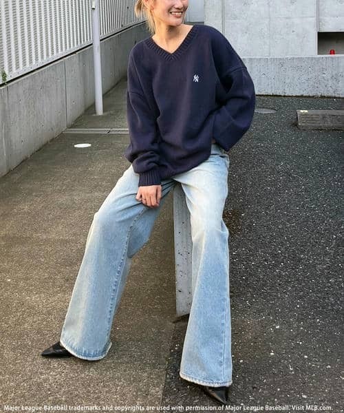 BACK TO THE FIELD（バック トゥー ザ フィールド）の「【MLB】プルオーバーニットトップス（ニット/セーター・レディース・グレー/ブラック/ネイビー・FREE）」の17枚目の写真