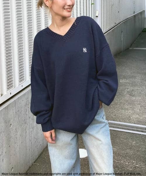 BACK TO THE FIELD（バック トゥー ザ フィールド）の「【MLB】プルオーバーニットトップス（ニット/セーター・レディース・グレー/ブラック/ネイビー・FREE）」の18枚目の写真