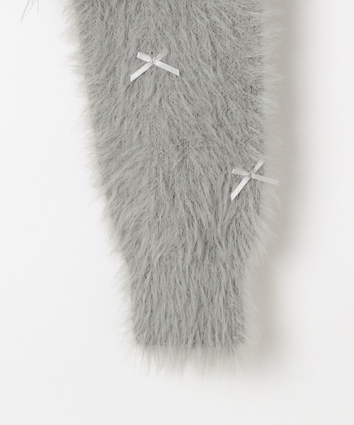 Heather(ヘザー)の「シャギーリボンカーディガン 150136(カーディガン/ボレロ・レディース・グレー/アイボリー/ブラック/ブルー・FREE)」の15枚目の写真