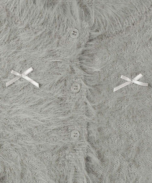 Heather(ヘザー)の「シャギーリボンカーディガン 150136(カーディガン/ボレロ・レディース・グレー/アイボリー/ブラック/ブルー・FREE)」の7枚目の写真