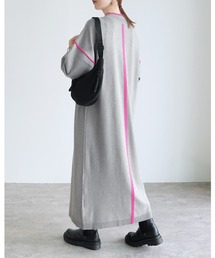 reca | ミラノリブ配色ニットロングワンピース(ワンピース)