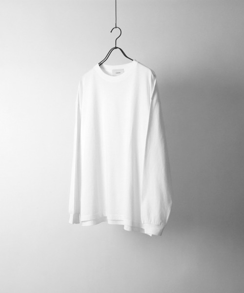 Confirm(コンファーム)の「ベーシック クルーネック コットンロンT(Tシャツ/カットソー・メンズ・ホワイト/ブラック・M/L)」の2枚目の写真