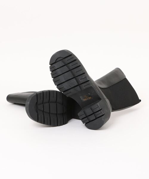 Fabby fabby（ファビィーファビィー）の「サイドゴアブーツ　ミドル丈　厚底ヒール（ブーツ・レディース・ブラック/オフホワイト・SMALL/MEDIUM/LARGE）」の11枚目の写真