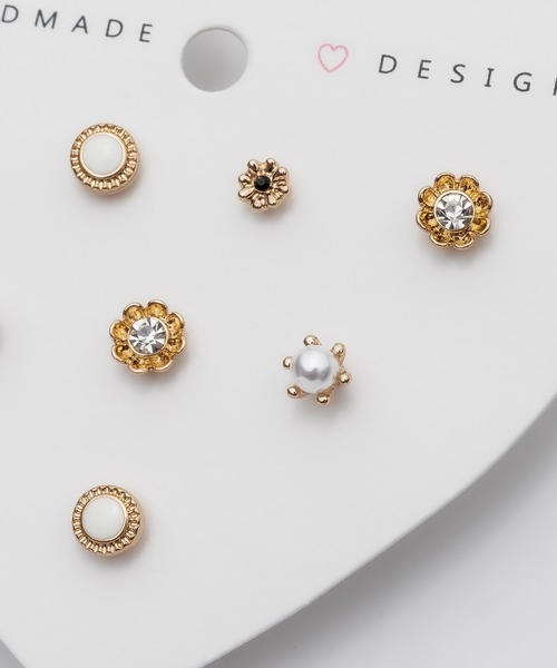 【在庫処分セールセット】 ハンドメイド ピアス セール】ピアス 4セット / pierce 4 set（ピアス（両耳用