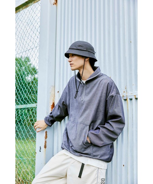 KEBOZ（ケボズ）の「HALF ZIP PIPING LIGHT JACKET（その他アウター・メンズ・ネイビー/ライトグレー・XL/L/M）」の13枚目の写真