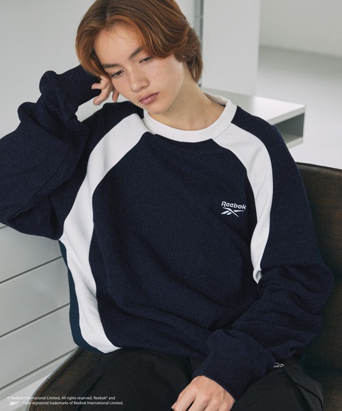 Reebok(リーボック)の「【Reebok別注】サイドパネル切替裏毛スウェット(スウェット・メンズ・アッシュグレー/ネイビー/ブラック・M/L/S)」の3枚目の写真