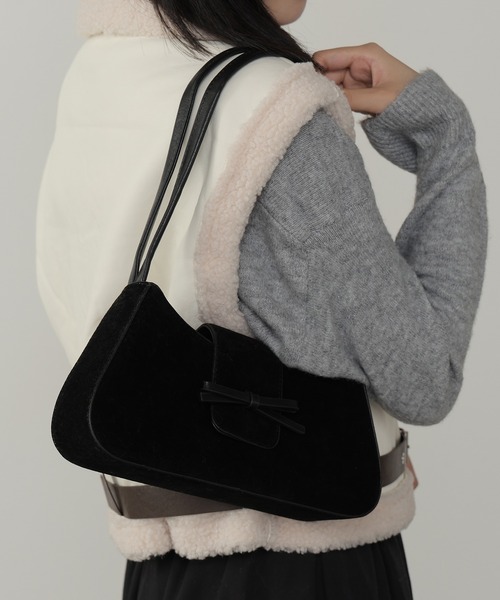 ROOPTOKYO（ループトウキョウ）の「フェイクスエード ミニショルダーバッグ ワンハンドルバッグ（ショルダーバッグ・レディース・ブラウン/ブラック・FREE）」の5枚目の写真