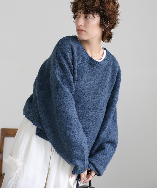 ネップラメクルーネックニット（ニット/セーター）｜select MOCA