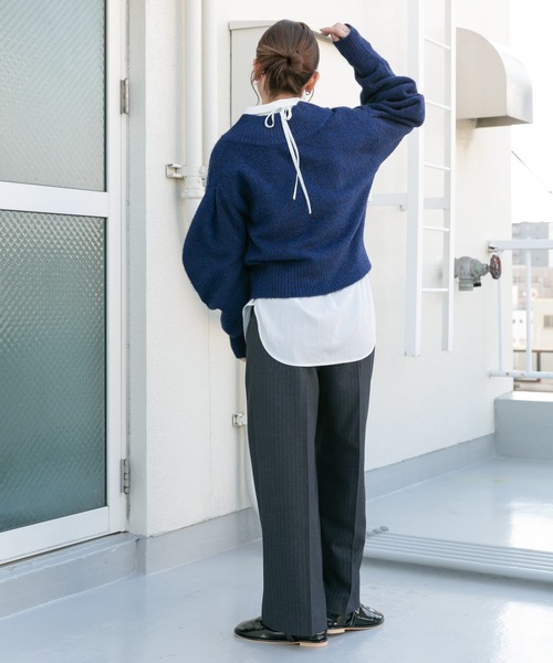 KBF（ケイビーエフ）の「『2サイズ展開』タックストレートスラックス（その他パンツ・レディース・ブラック/グレー系その他/ブラウン・36/38）」の14枚目の写真