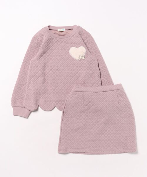 KP（ケーピー）の「ハートキルトセットアップ(110～140)（その他トップス・キッズ・パープル/ブラック・110cm/120cm/130cm/140cm）」の2枚目の写真