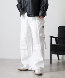 Multi-pocket denim duck cargo pants / マルチポケット デニム ダック カーゴパンツ unisex