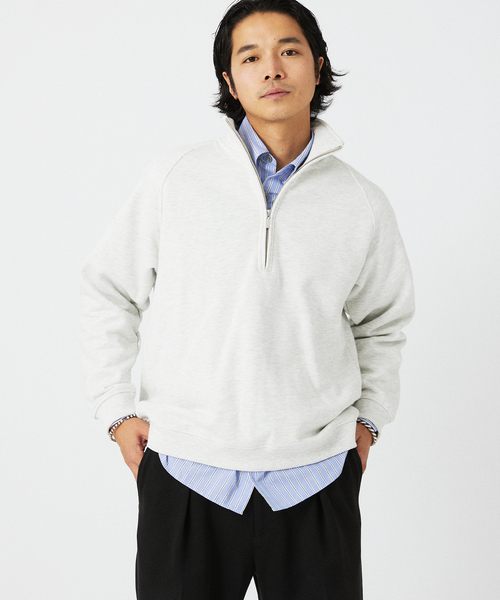 JOURNAL STANDARD relume ハーフジップノーカラースウェット JOURNAL STANDARD relume（ジャーナルスタンダード レリューム）の「へ