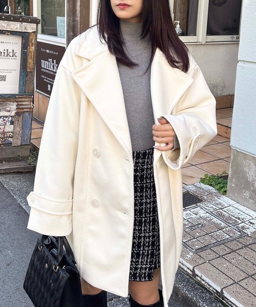 INGNI（イング）の「Wコクーンコート（その他アウター・レディース・アイボリー/ブラック/グレー系その他・M）」の6枚目の写真