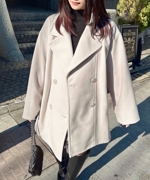 INGNI（イング）の「Wコクーンコート（その他アウター・レディース・アイボリー/ブラック/グレー系その他・M）」の22枚目の写真