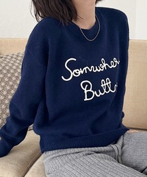 コードロゴニットトップス