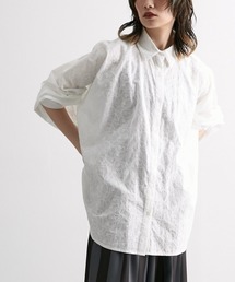 ペイズリー柄刺繍デザインオーバーサイズシャツ ［Soiunique］