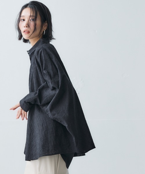 Soiunique（スワユニーク）の「ペイズリー柄刺繍デザインオーバーサイズシャツ ［Soiunique］（シャツ/ブラウス・レディース・オフホワイト/ブラック・FREE）」の11枚目の写真