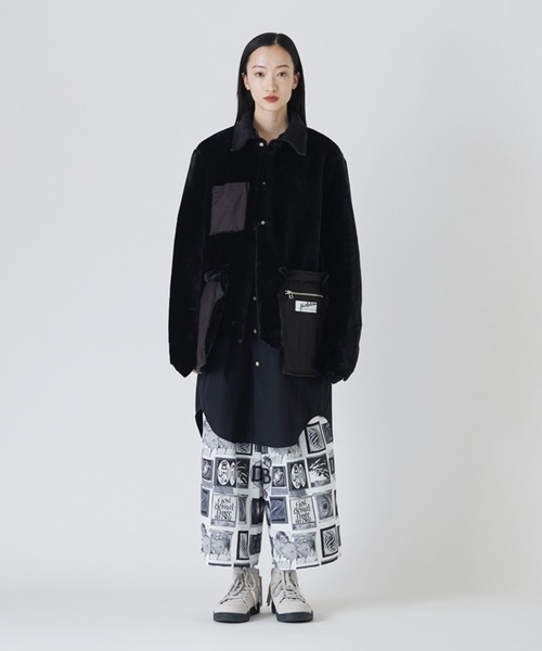 DIET BUTCHER（ダイエットブッチャー）の「DIET BUTCHER/ダイエットブッチャーEcopel sheepskin blouson ムートンブルゾン（ムートンコート・メンズ・ライトベージュ/ブラック・3/2）」の2枚目の写真