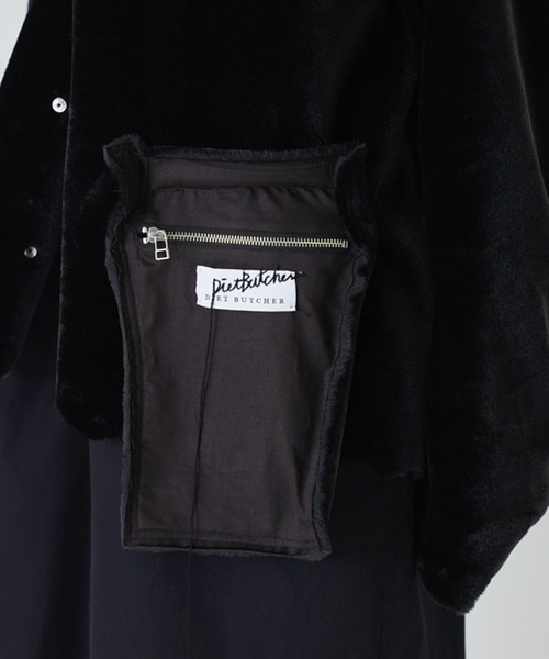 DIET BUTCHER（ダイエットブッチャー）の「DIET BUTCHER/ダイエットブッチャーEcopel sheepskin blouson ムートンブルゾン（ムートンコート・メンズ・ライトベージュ/ブラック・3/2）」の13枚目の写真