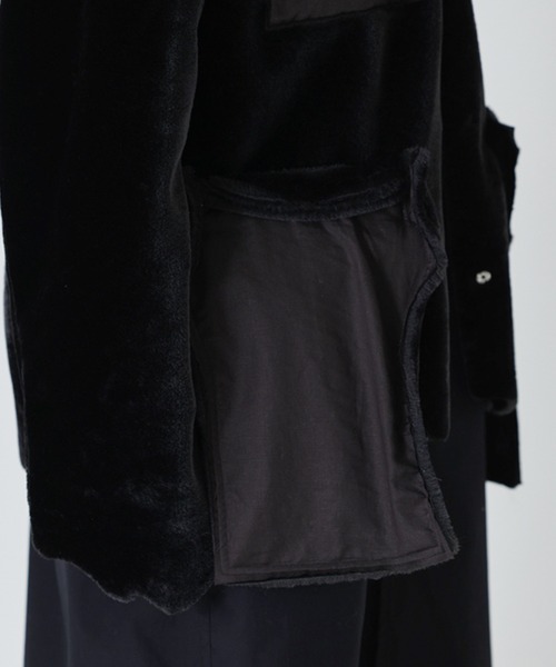 DIET BUTCHER（ダイエットブッチャー）の「DIET BUTCHER/ダイエットブッチャーEcopel sheepskin blouson ムートンブルゾン（ムートンコート・メンズ・ライトベージュ/ブラック・3/2）」の14枚目の写真