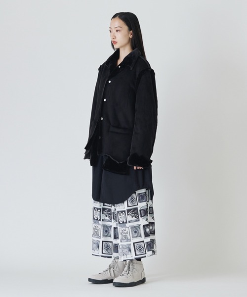 DIET BUTCHER（ダイエットブッチャー）の「DIET BUTCHER/ダイエットブッチャーEcopel sheepskin blouson ムートンブルゾン（ムートンコート・メンズ・ライトベージュ/ブラック・3/2）」の11枚目の写真