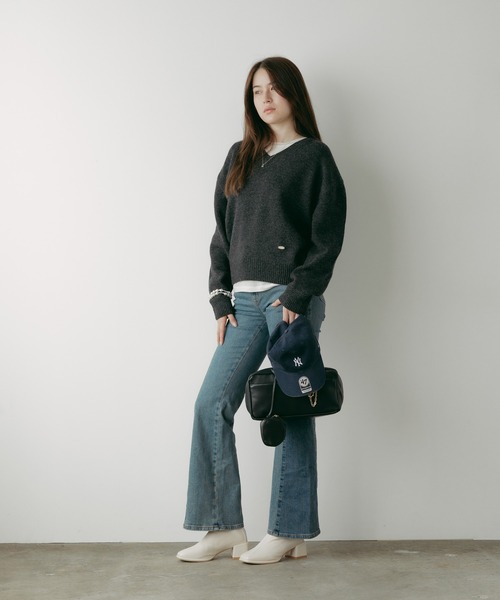 NOTHING WRITTEN(ナッシングリトゥン)の「NOTHING WRITTEN / ナッシングリトゥン POCKET TOTE BAG トートバッグ ラムレザー 秋物 秋服 2026年秋冬(トートバッグ・レディース・アイボリー/ブラック・FREE)」の8枚目の写真