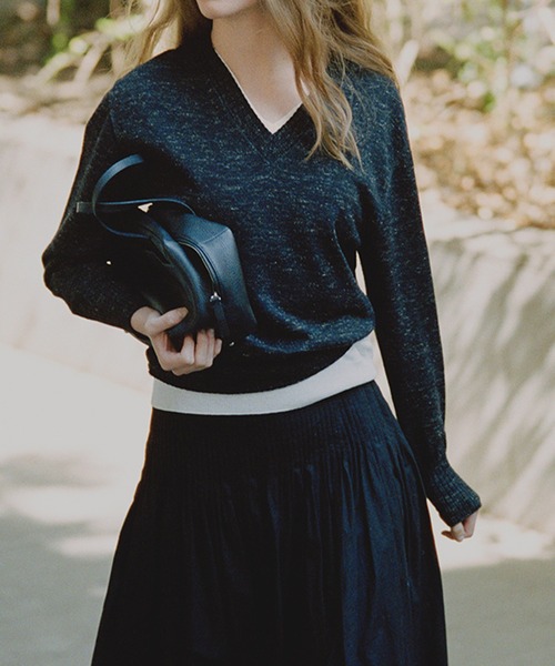 NOTHING WRITTEN(ナッシングリトゥン)の「NOTHING WRITTEN / ナッシングリトゥン POCKET TOTE BAG トートバッグ ラムレザー 秋物 秋服 2026年秋冬(トートバッグ・レディース・アイボリー/ブラック・FREE)」の12枚目の写真
