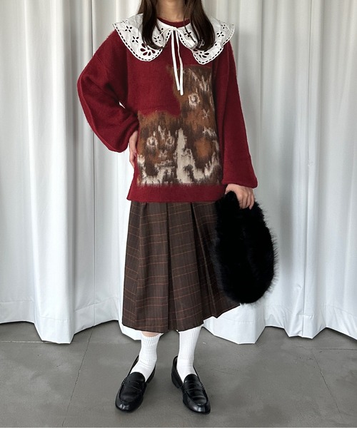 【美品】jiltuカーディガン【レア物】 JILL by STUART カーディガン ビッグカラーフロントZIP