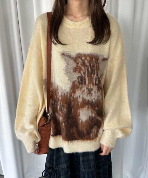 セール】アニマルジャガードニット（ニット/セーター）｜kutir