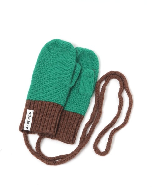 studio CLIP（スタディオクリップ）の「コード付きカラーニットミトン（手袋・レディース・ピンク/グリーン/グレー・FREE）」の14枚目の写真