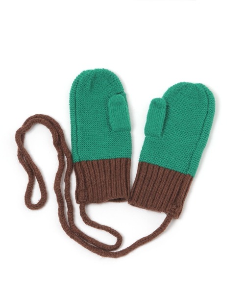 studio CLIP（スタディオクリップ）の「コード付きカラーニットミトン（手袋・レディース・ピンク/グリーン/グレー・FREE）」の16枚目の写真