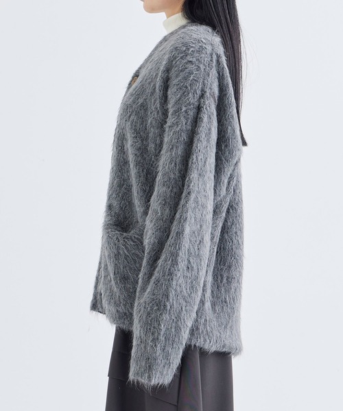 THE INOUE BROTHERS(ザイノウエブラザーズ)の「【THE INOUE BROTHERS/ザイノウエブラザーズ】Suri Cardigan/アルパカウールシャギーニットカーディガン(カーディガン/ボレロ・レディース・グレー・FREE)」の7枚目の写真