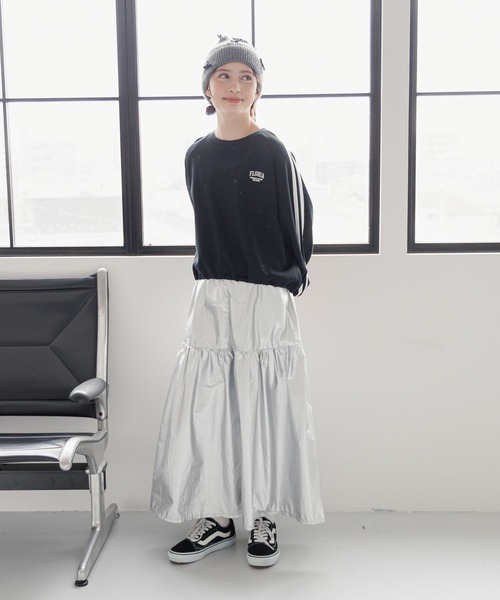 GLOBAL WORK（グローバルワーク）の「洗えるリボンニットワッチ/248348（ニットキャップ/ビーニー・キッズ・グレー/ブラック・FREE）」の6枚目の写真