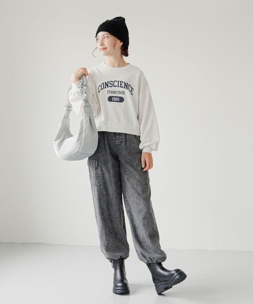 GLOBAL WORK（グローバルワーク）の「洗えるリボンニットワッチ/248348（ニットキャップ/ビーニー・キッズ・グレー/ブラック・FREE）」の17枚目の写真