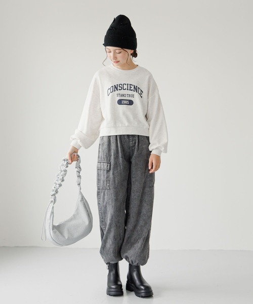 GLOBAL WORK（グローバルワーク）の「洗えるリボンニットワッチ/248348（ニットキャップ/ビーニー・キッズ・グレー/ブラック・FREE）」の18枚目の写真