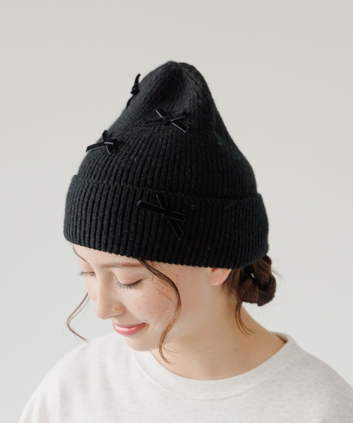 GLOBAL WORK（グローバルワーク）の「洗えるリボンニットワッチ/248348（ニットキャップ/ビーニー・キッズ・グレー/ブラック・FREE）」の20枚目の写真