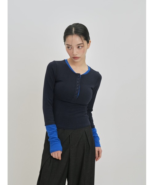 【新品タグ付】LANVIN トップス　長袖カットソー　パフスリーブ　バイカラー 楽天市場】ランバン（Tシャツ・カットソー｜トップス