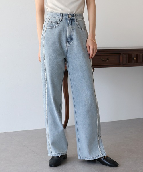 サイドフリンジデニム（デニムパンツ）｜BLUEEAST（ブルーイースト）