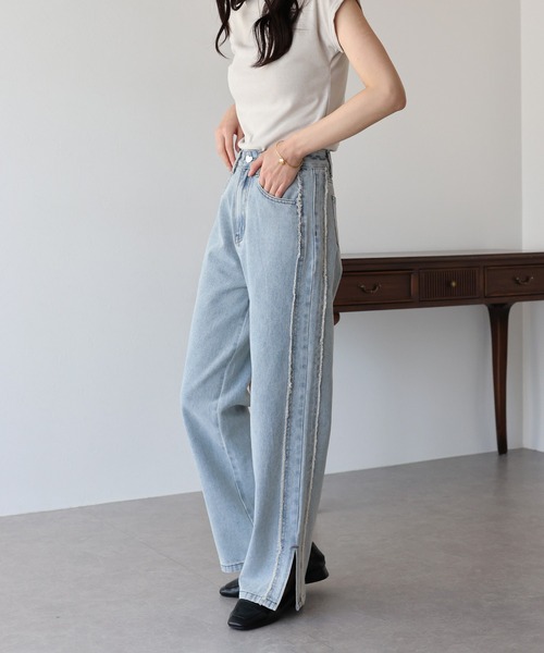 サイドフリンジデニム（デニムパンツ）｜BLUEEAST（ブルーイースト）